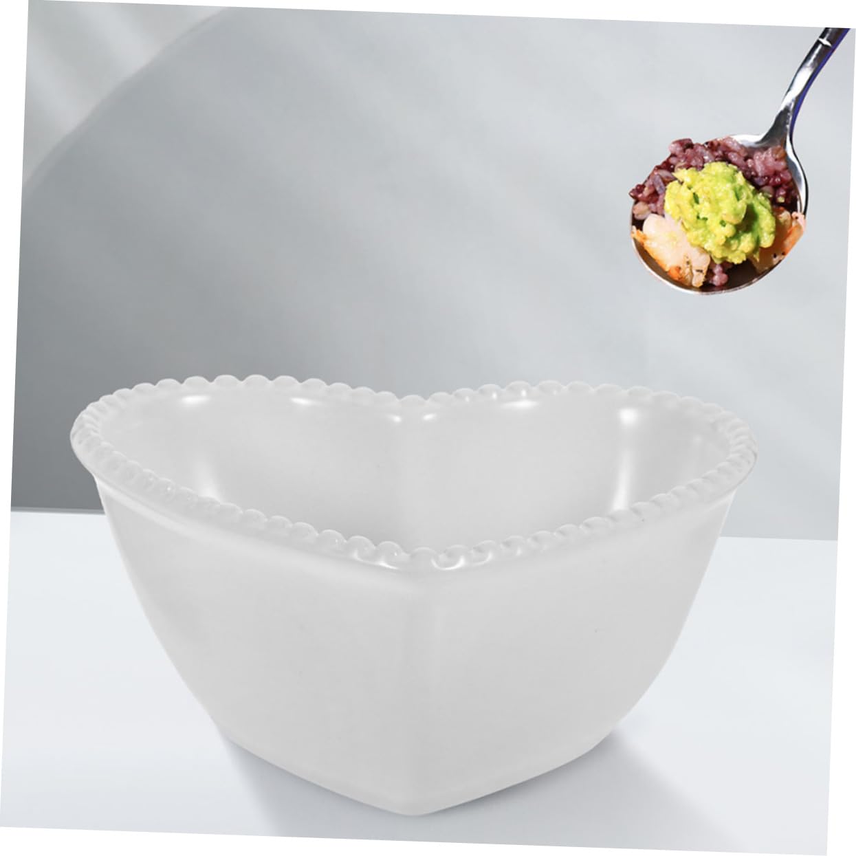 szt. Miska na sałatkę w kształcie serca Miska na owoce Pojemniki w kształcie serca Miski deserowe Sztućce Miska Kuchenna miska ceramiczna Miska w kształcie serca Różowa ceramika Miłość Dziecko Miska