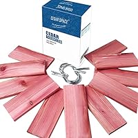 Cedar Hang Ups - Cedar Blocks for Closet Storage, 100% Nature Aromatic Red Cederwood Home Decor