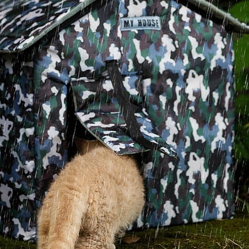 Cama acolchada para gatos a prueba de sol y refugio impermeable 5