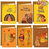 Thanksgiving Cards 72PCS Bulk Thanksgiving Cards Thanksgiving Cards for Family Thankful Cards with...