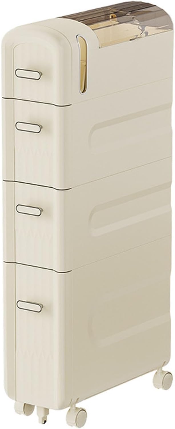 Amazon.com: Fodalob Bathroom Cabinet with Drawers and Casters Slim Tall ...