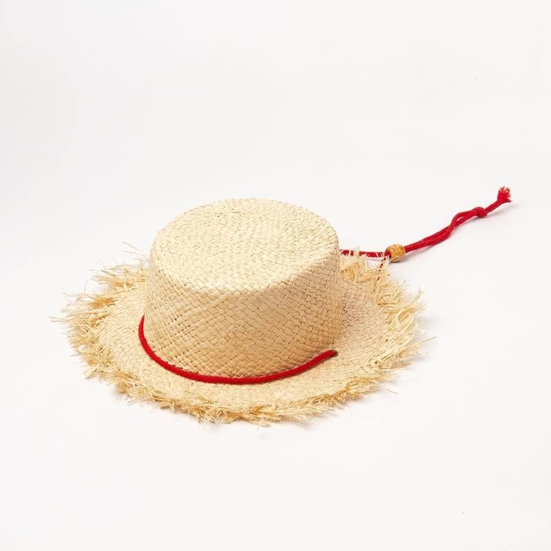 Raffia Hat Belt Strapping Sun Hat Outdoor Beach Hat Sunshade Hat(Black)