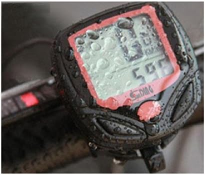 Sunding SD-548B Cycle Computer with water droplets, indicating water resistance