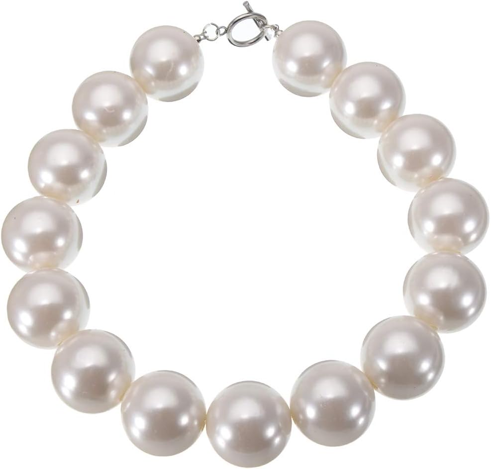 Jerollin Crystal Rhinestone/Pearl Statement Chain Necklace, Vintage Choker Bib Pendant Necklace Bohemian Bling Tassel Collar Statement Necklace for Evening Party