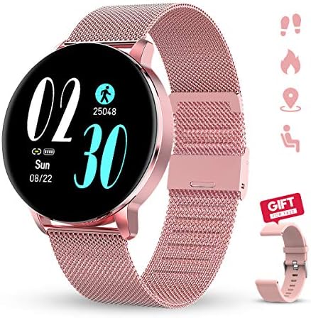 Amazon.com: GOKOO Smartwatch para mujeres smartwatch con monitor de sueño  de frecuencia cardíaca todo el día seguimiento de actividad pasos distancia  calorías quemadas música control remoto notificaciones personalizar el dial  : Electrónica