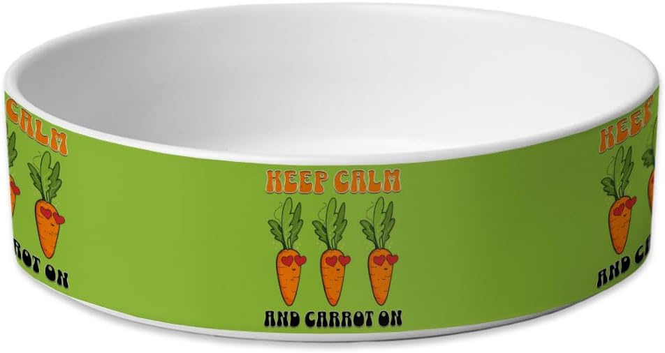 Keep Calm and Carrot on Pet Bowl - Cute Pet Gifts - Carrot Lovers Pet Items