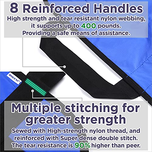 ZHEEYI Almofada de cama de posicionamento multiuso de 122 x 101 cm com alças reforçadas - Folha de t