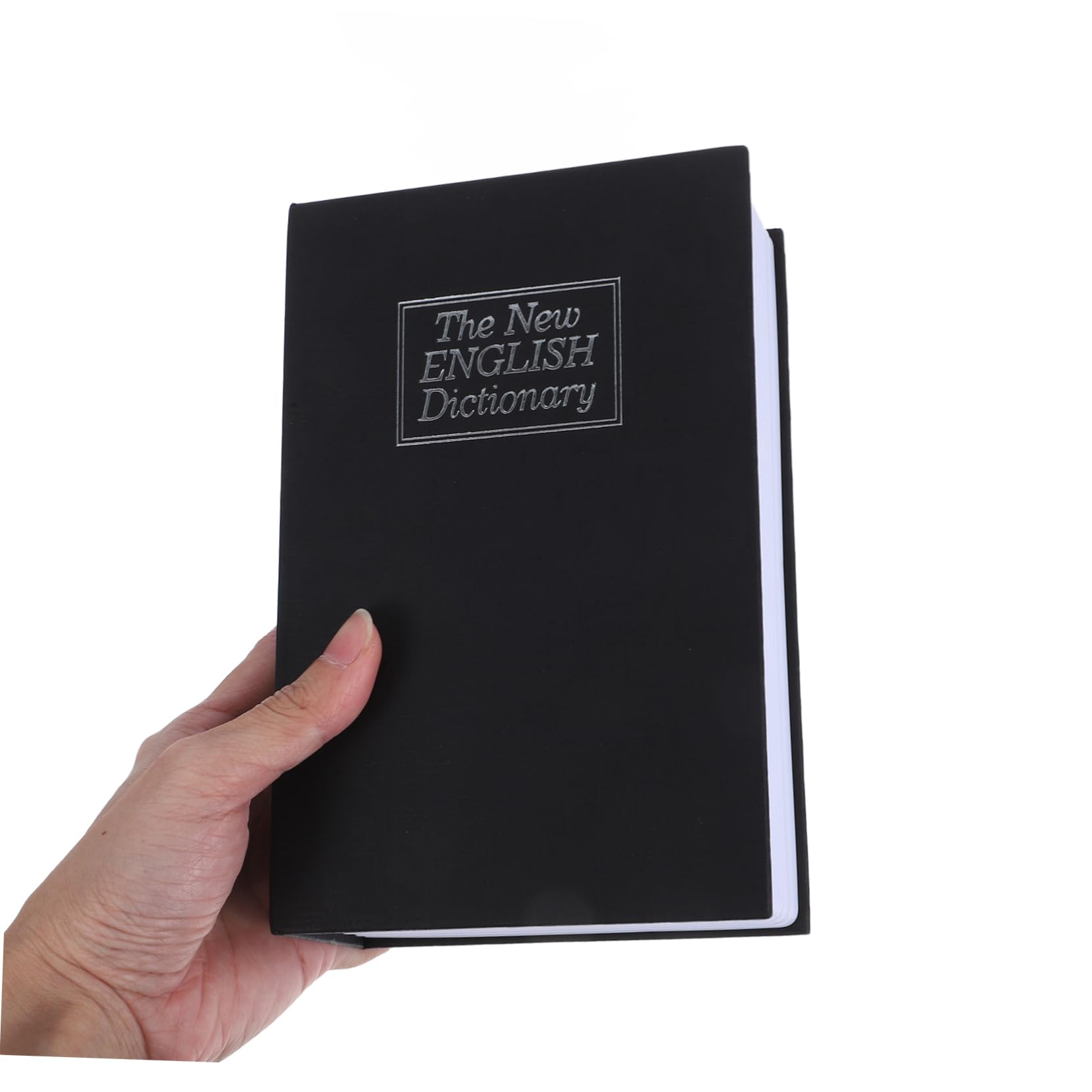ULTECHNOVO Buchsafe mit Kombinationsschloss Tragbare Aufbewahrungsbox für Schmuck Bargeld und Wichtige Dokumente Metall Buch für Zuhause und Büro Schwarz