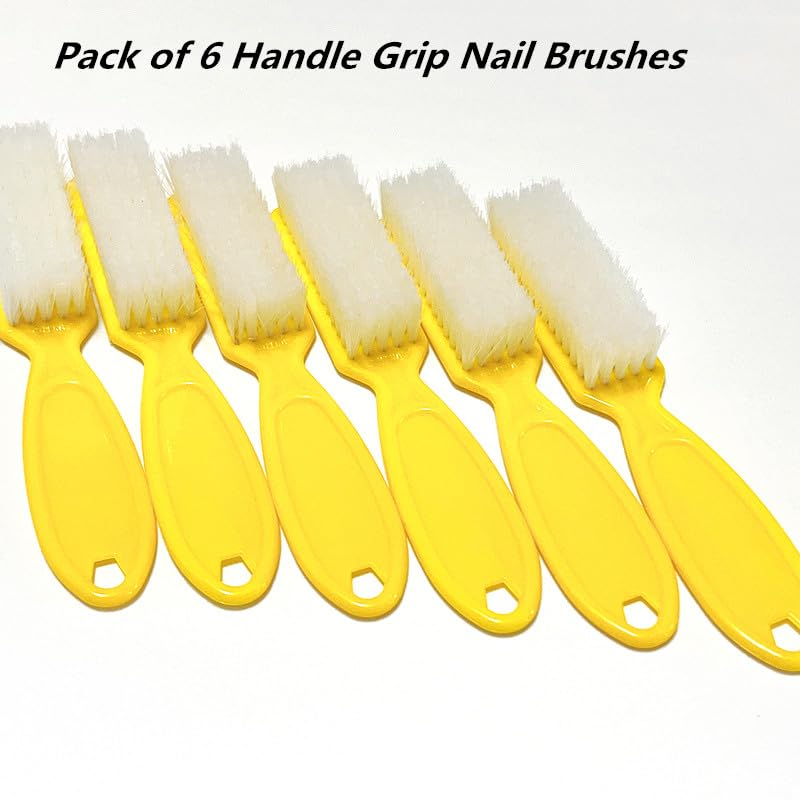 Miniatura 5 de 6 cepillos de uñas para limpiar las uñas, cepillo de limpieza con agarre de mango para uñas y pies, cepillo de polvo de uñas, herramientas de