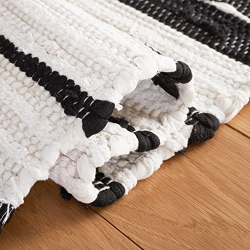 Tapete SAFAVIEH Kilim Rayado 4x6 Negro e Ivory miniatura 5