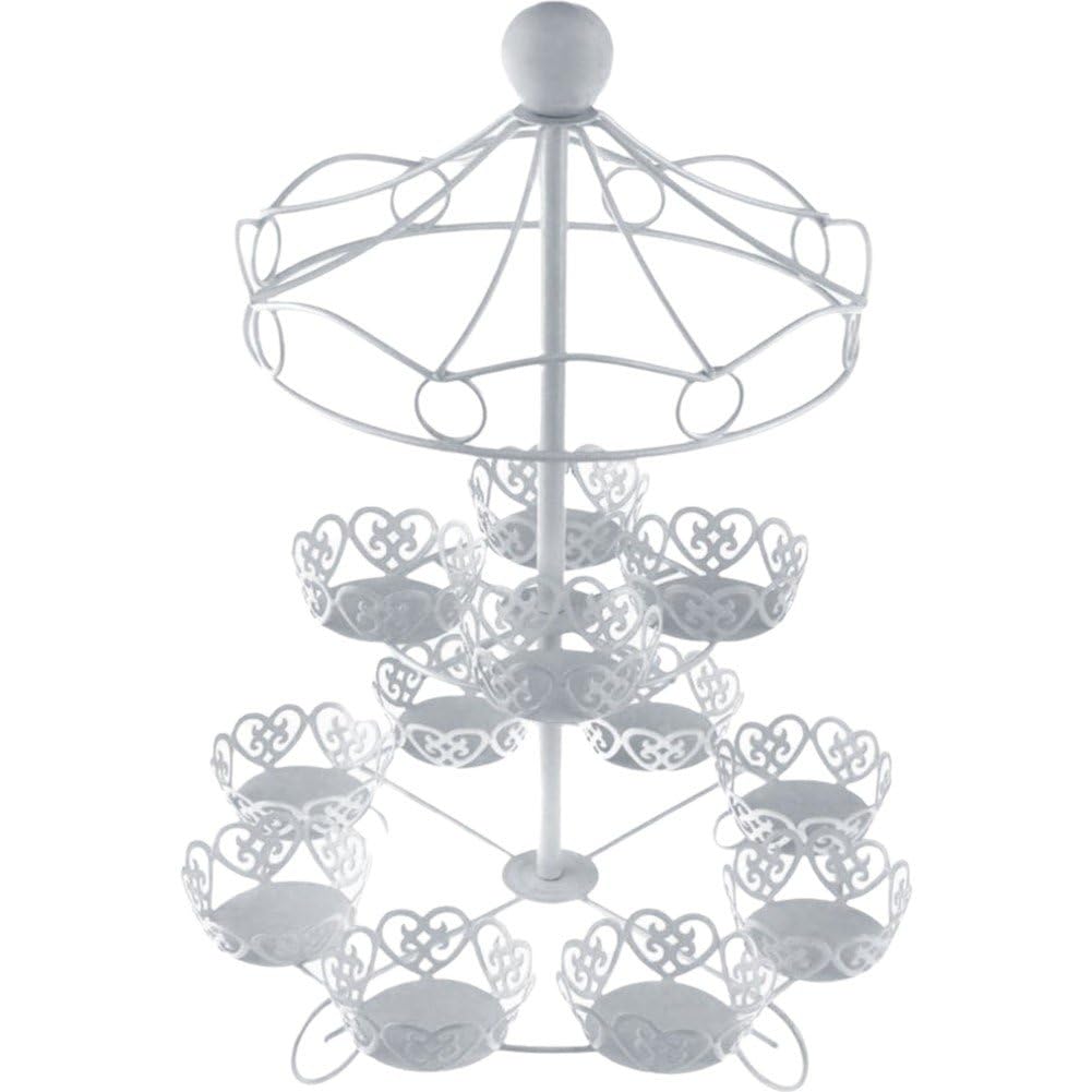 Soporte De Exhibición para Magdalenas De 2 Capas, Soporte para Servir Postres, Soporte De Torre De Pastelería para Boda, Hogar, Baby Shower, Decoración para Fiesta De Té