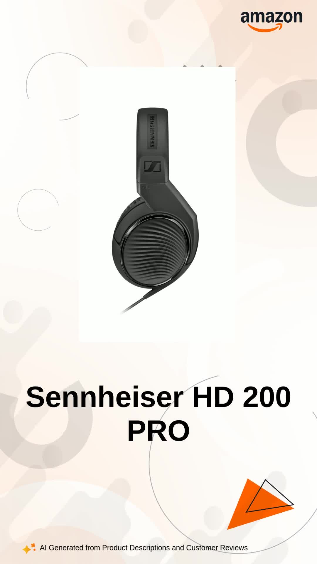Sennheiser Professional Audio HD 200 PRO Wired Over Ear Headphones