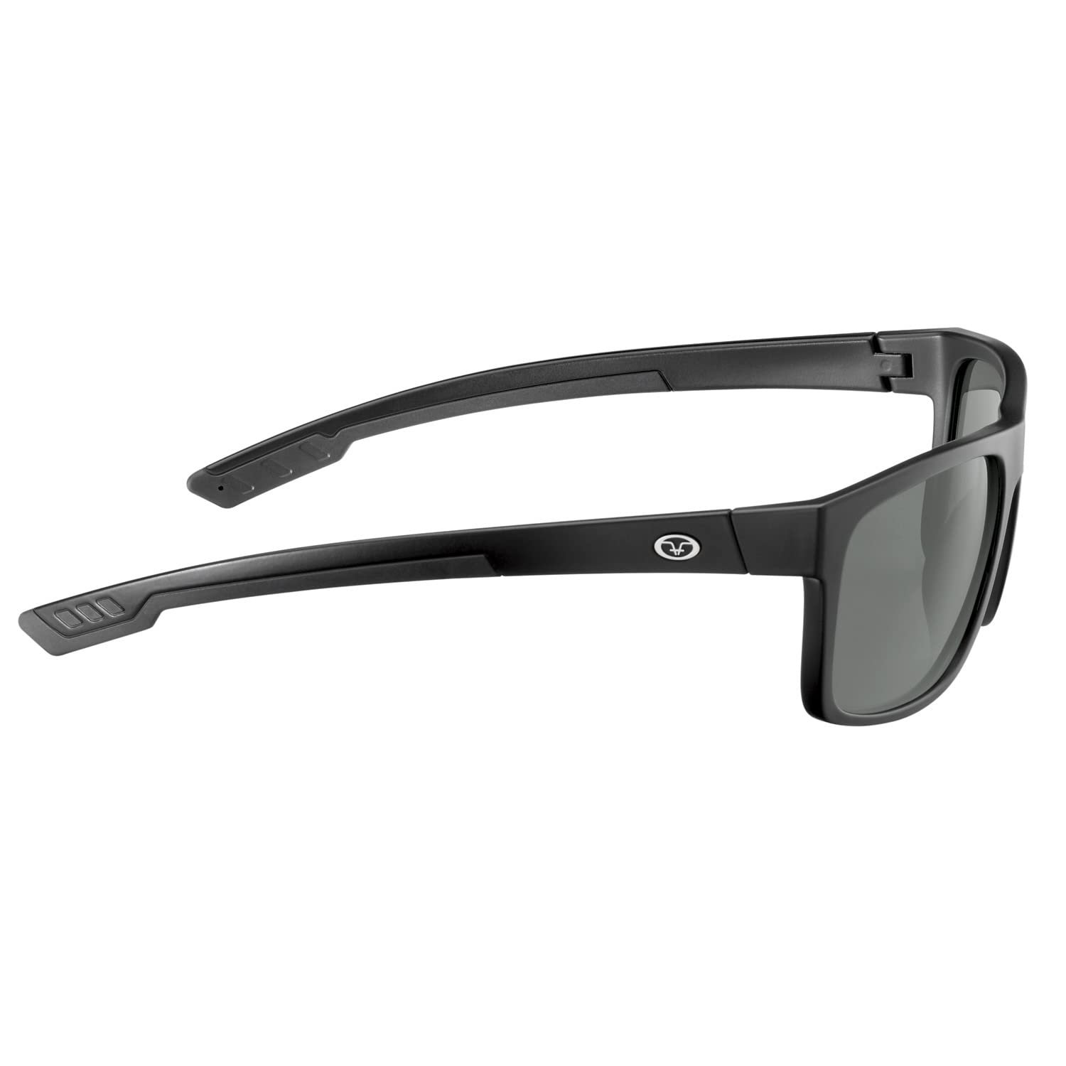 Flying Fisherman Occhiali da sole unisex offline polarizzati con lenti AcuTint, protezione UV, perfetti per pesca e sport all'aria aperta, montatura nero opaco/lenti fumé, medio-grande