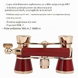 Opera Fernglas, Brillen-Teleskop 3X25 Theaterbrille Mini-Fernglas Concert Portable Compact Lightweight, mit Griff für Erwachsene Kinder Frauen Mädchen im Musical(rot)