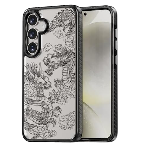 Coque Samsung Galaxy dragon Rosarnnah noir de 6,2 pouces