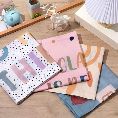 Image of ROCEEI Pack of 4 Fluorescent Light Covers for Ceiling Lights, 4 x 2 Ft, Magnetic Light Covers for Classroom Office Home School Ceiling Decor(Boho Style)