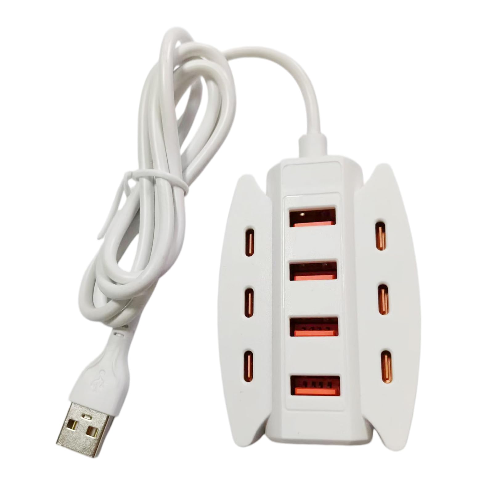 Ljmyy 10 In 1 USB C With 4 USB Port And 6 Type C Port For Phone Tablet Fast Charging Multiple Device Simultaneously