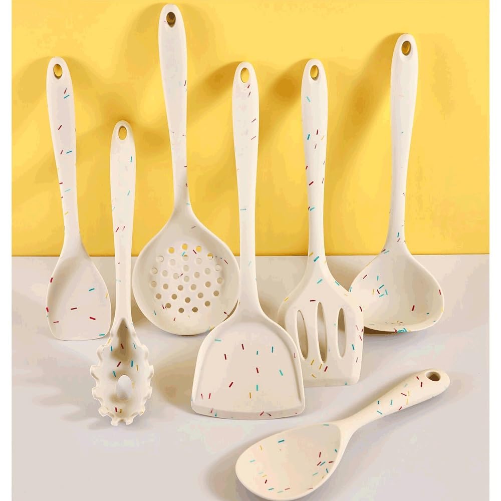 Set di utensili da cucina, utensili da cucina in silicone, utensili da cucina in silicone per uso alimentare, set di utensili da cucina con spatola in silicone, utensili da cucina
