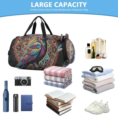 Bolsa de lona infantil ligera y resistente con espacio para zapatos y ropa de viaje 5