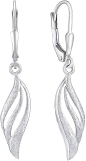 SILVEGO Damen Ohrringe aus 925 Sterling Silber Design Blatt