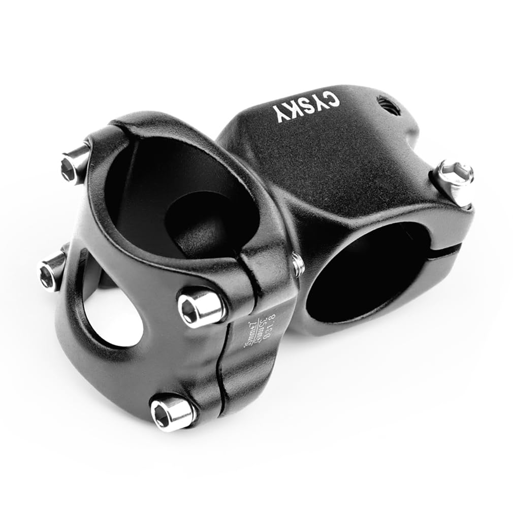 CYSKY 31.8 Bike Stem 35mm 7 Degree MTB Stem Ultra-Light for 31.8mm Handlebar Clamp 1-1/8 Steer Tube, Short Handlebar Stem for Mountain Bike, Road Bike, MTB, Downhill, Gravel Bike, Ebike