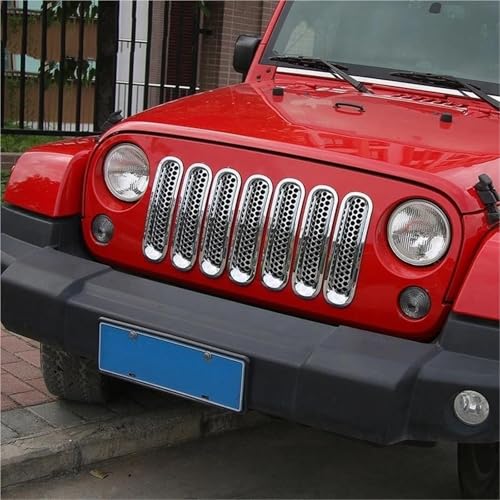 Garniture calandre chrome Jeep Wrangler JK clipsable antichoc - 3