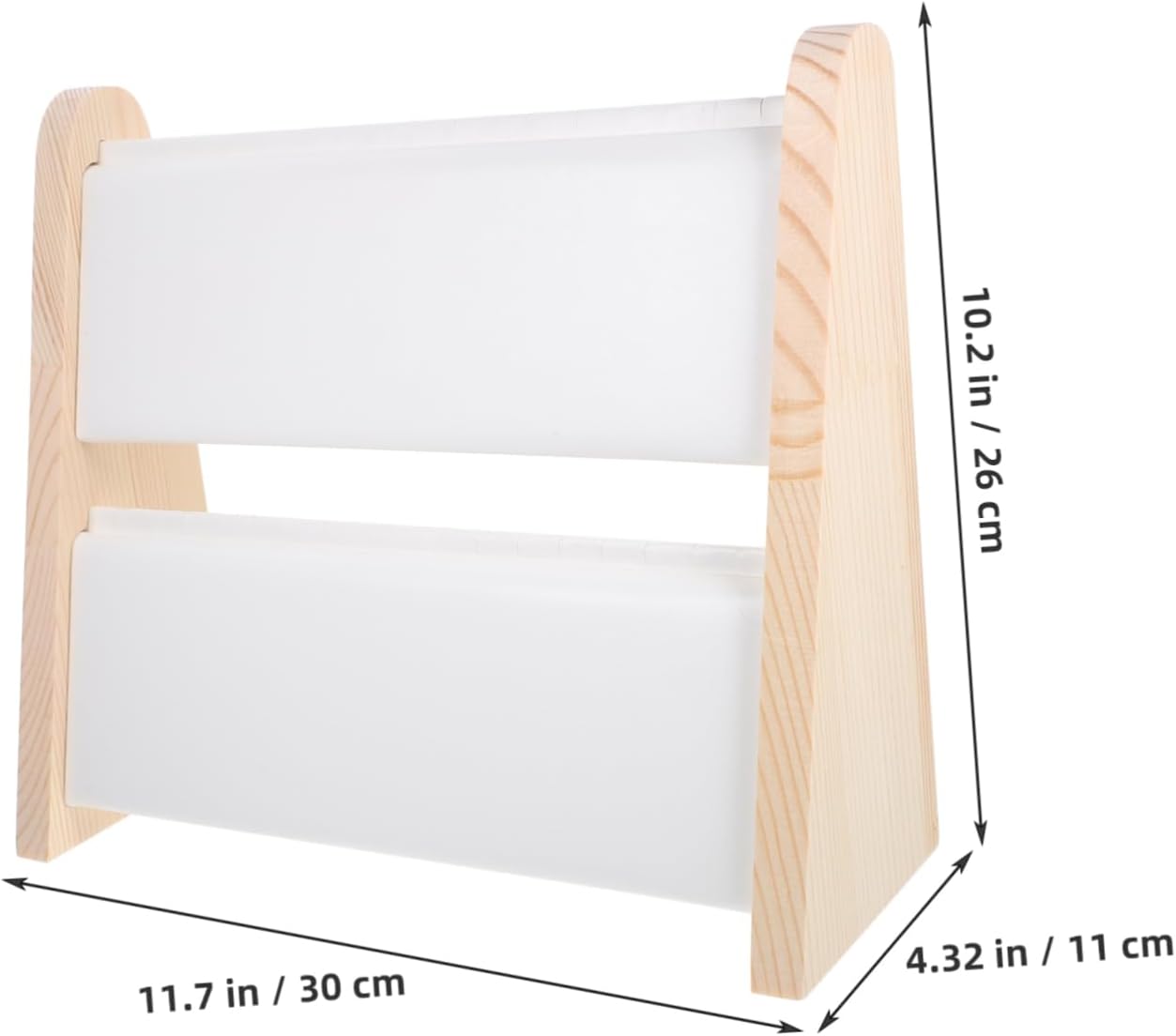 VALICLUD Wooden Frame Jewelry Display Holder Stand Double Layer Necklace Organizer with Stable Base for Pendants and Necklaces for and Trade Shows