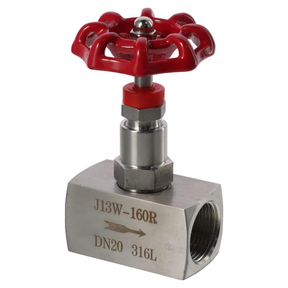 AllGIFT Needle Valve J13W-160P High Pressure 316 Stainless Steel Globe Valve Durable 3/4