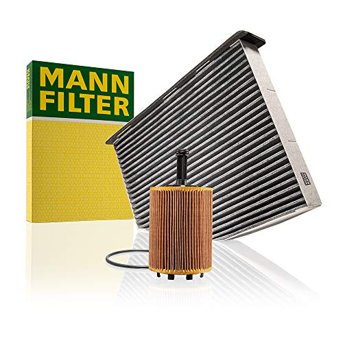 Original MANN-FILTER Set aus 1x Innenraumfilter CUK 2939 und 1x Ölfilter HU 719/7 x - Für PKW, mit Aktivkohle Pollenfilter
