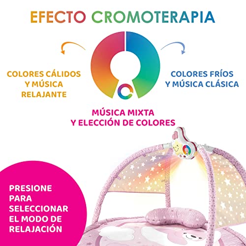 Chicco Enjoy Colours 3in1 Speelmat voor Baby´s in Roze, Multifunctionele Elektronische Speeldeken met Speelboog, Sterprojector, Afneembaar Nachtlichtje Baby met Ontspannende Muziek, Baby Speelgoed 0+ - Afbeelding 7