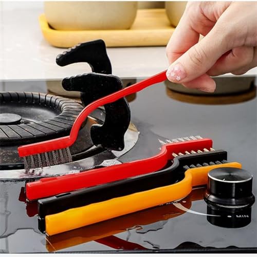 Image of Wire Brush Set, 9-Piece, for Removing Weld slag, Rust and dust. Wire Cleaning Brushes comprise Three Different Sizes, Featuring Brass, Nylon and Stainless Steel Bristle Heads respectively,Colour