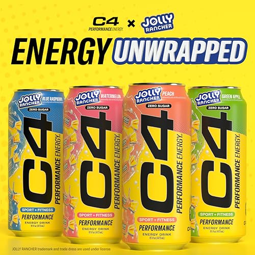 image for Cellucor C4 Performance Energy Drink | JOLLY RANCHER Variety Pack | Ze