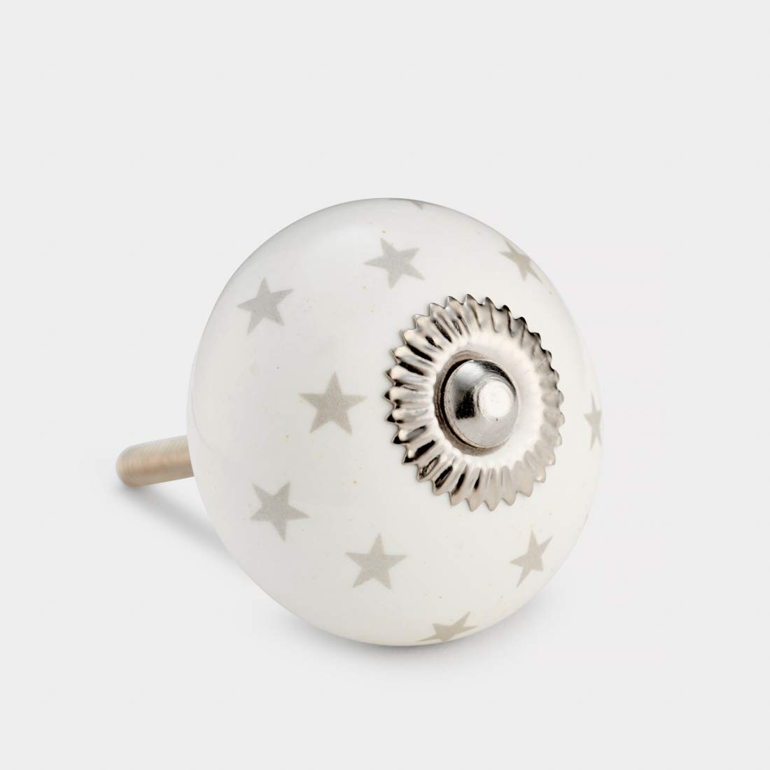 Pushka Home Ltd White,Green,Grey,Pink Pushka Home White With Greys Ceramic Cupboard Door Knob