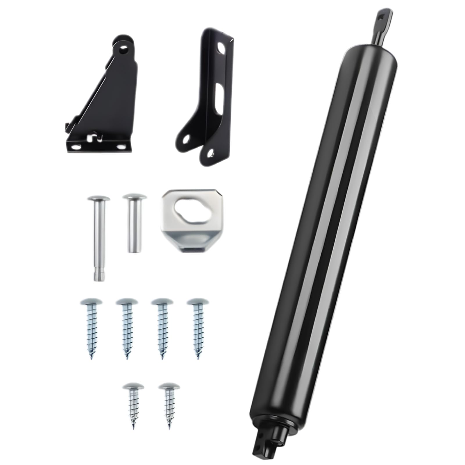 Packool Black Automatic Door Closer For Wooden Doors, Alloy Body For Home Interior Room Doors Up To 77 Lbs, Pneumatic Hydraulic Soft Close Door Closer