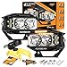 Auxbeam V-MAX Series 4x2.5 Inch+7x5 Inch Rectangle Offroad Spotlight with Amber DRL, 270° Combo Beam 6 Modes White/Amber/Yellow Auxiliary Lights with -4PCS