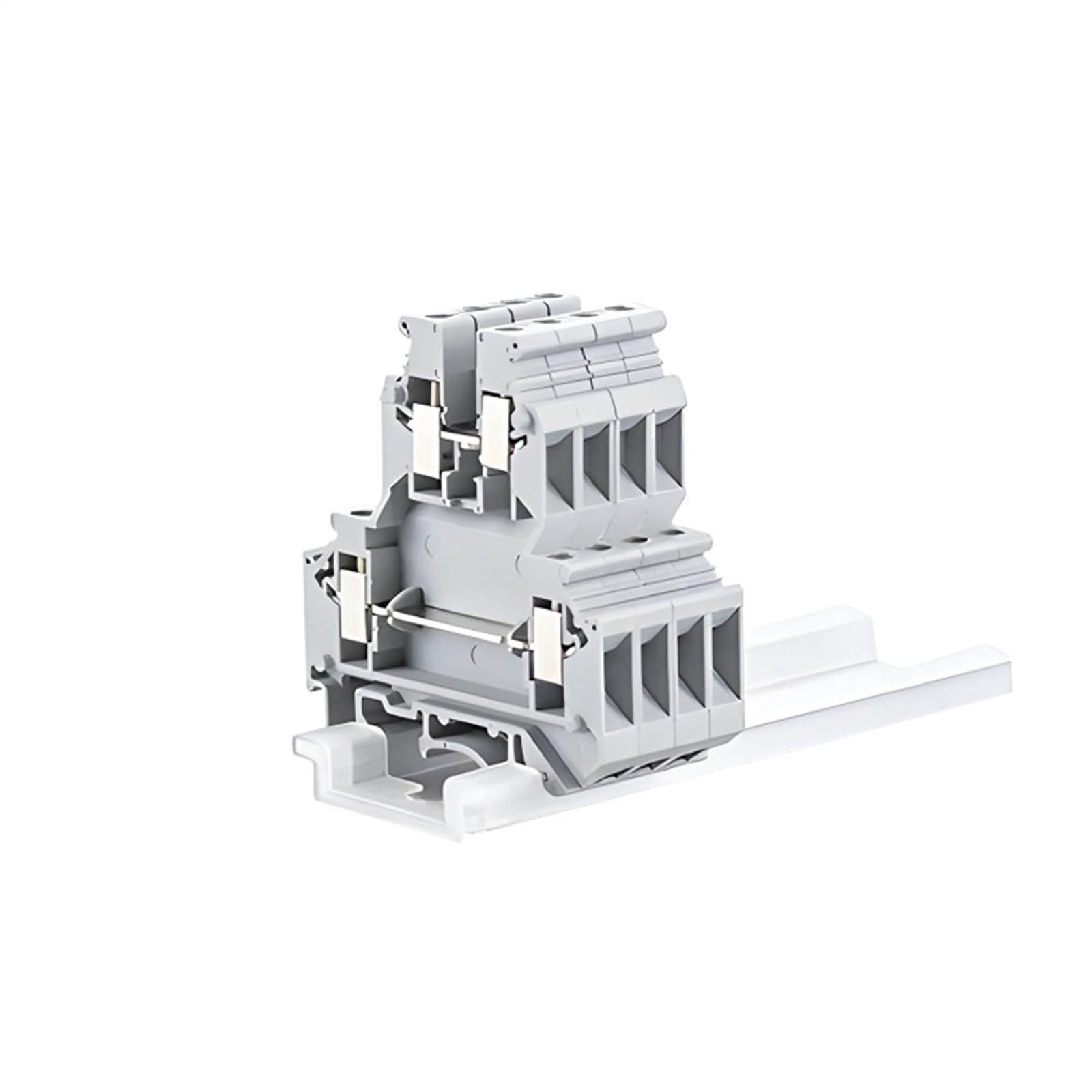 UKK5 Din Rail Terminal Blocks Connector Double Layer Terminal Blocks Screw Electrical Wiring Wire Conductor UKK-5 10Pcs