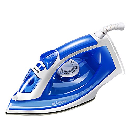 Emo Steam Iron Non-Stick Ceramic Soleplate Stainless Steel Iron For Clothes With Auto-Off Blue 220V 2400W