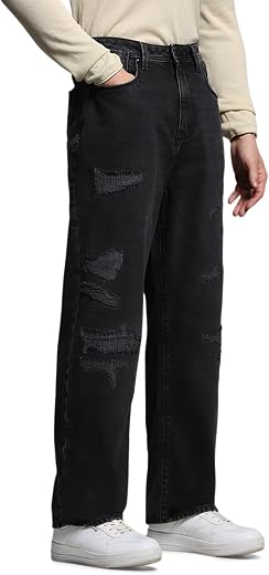 Jack & Jones Men's Loose Fit Jeans | High Rise | Jeans for Men
