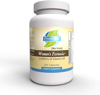 Priority One Vitamins Women's Formula no Iron 240 Capsules - Broad-Spectrum Multi-Vitamin and Mineral Supplement for Women for a Healthy reproductive System.*