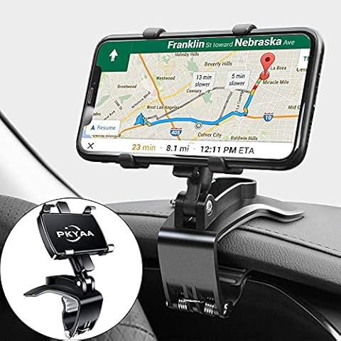 Car Phone Mount, Rotating Dashboard Clip Cell Phone Holder, 360-Degree Rotation Mobile Clip Stand for 4 to 7 inches Smartphones Cover