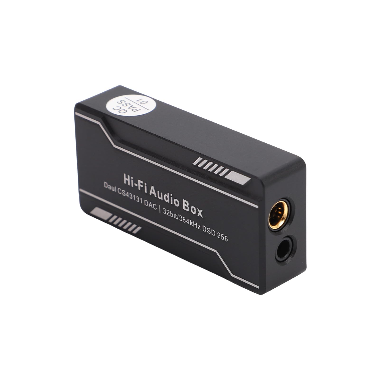 Dilwe Amplificatore Stereo, Amplificatore DAC Portatile con Uscite da 4,4 Mm+3,5 Mm, Potenza Bilanciata da 220 MW per Cuffie HiFi, Design Compatto in Lega di Alluminio per Monitoraggio in Studio