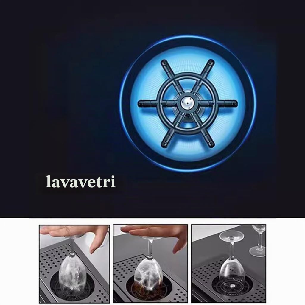 Lavelli da cucina Invisibile In Acciaio Inox Con Lavabicchieri Lavello A Scomparsa Bar Ristorante Caffetteria Piccolo Camper Con Coperchio, Alzata Rubinetto Risparmiare Spazio