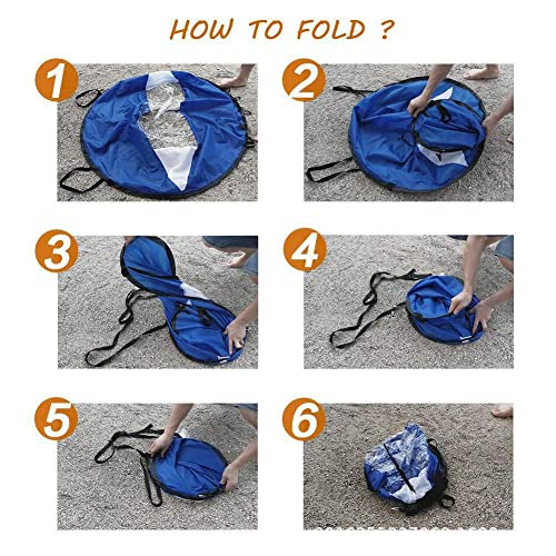 Floving Pop up Kajak Wind Segel, Faltbares Downwind Segel, Tragbare Kanus Downwind Segel, Kajak Segel, Kajaks Kanus (Blau)