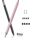 3 in 1 Stylus Pens for Touch Screens&comma; High Sensitivity & Precision Capacitive Stylus for Apple iPad iPhone Tablets Samsung Galaxy All Universal Touchscreen Devices &lpar;2 Pack-Black&sol;Rose Gold&rpar;