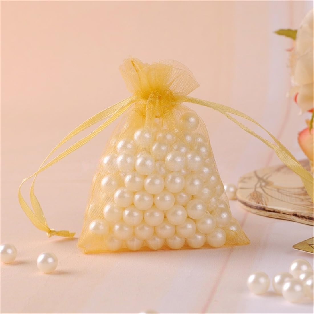 400 Stück 11 x 16 cm Organzabeutel Transparent mit Kordelzug (05_)
