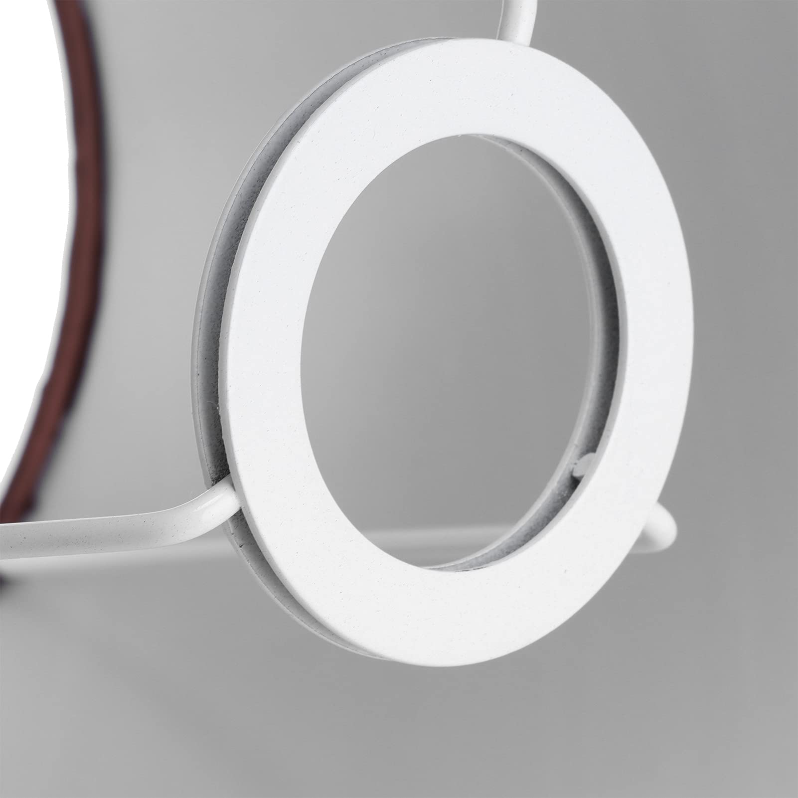 Abażury do lamp, Klosz z materiału Clip-On do żarówek E27, niesferyczny, okrągły, spiralny, pręt Px133, kawa