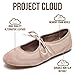 Project Cloud Fashion Mary Jane Shoes Women - Womens Ballet Flats with Memory Foam Insole - Lightweight & Non-Slip Ballet Flats Shoes for Women 2026 (Emilee, TAUPE,7.5M)