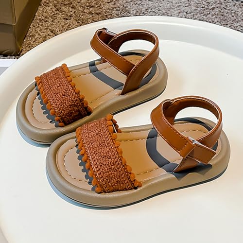 Toddler Girls Summer Sandals Kids Summer Beach Vacation Casual Open Toe Adjustable Ankle Strap Bohemian Flat Sandal4
