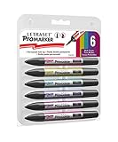 LETRASET Rich Tones Pro Marker, Set of 6