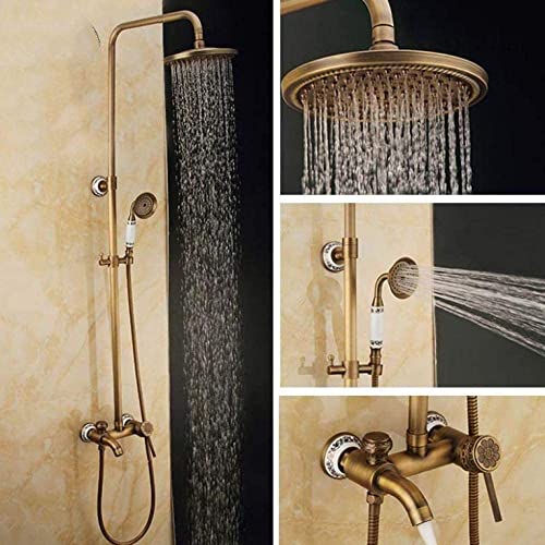 Robinet de douche vintage avec bec de baignoire en laiton retro chic